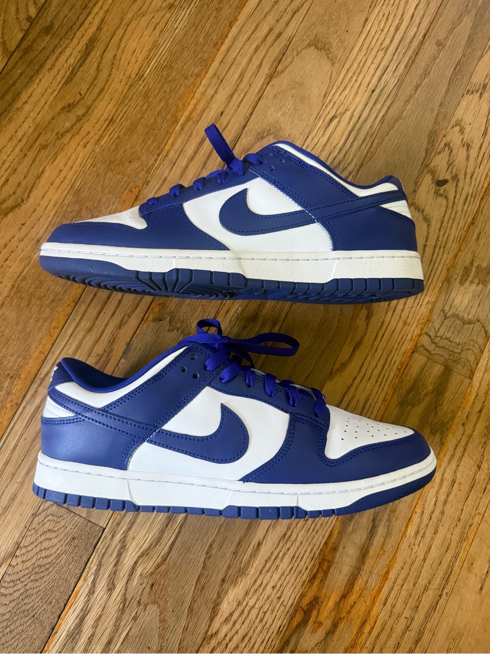 Nike Low-Top Sneakers — White and Royal Blue